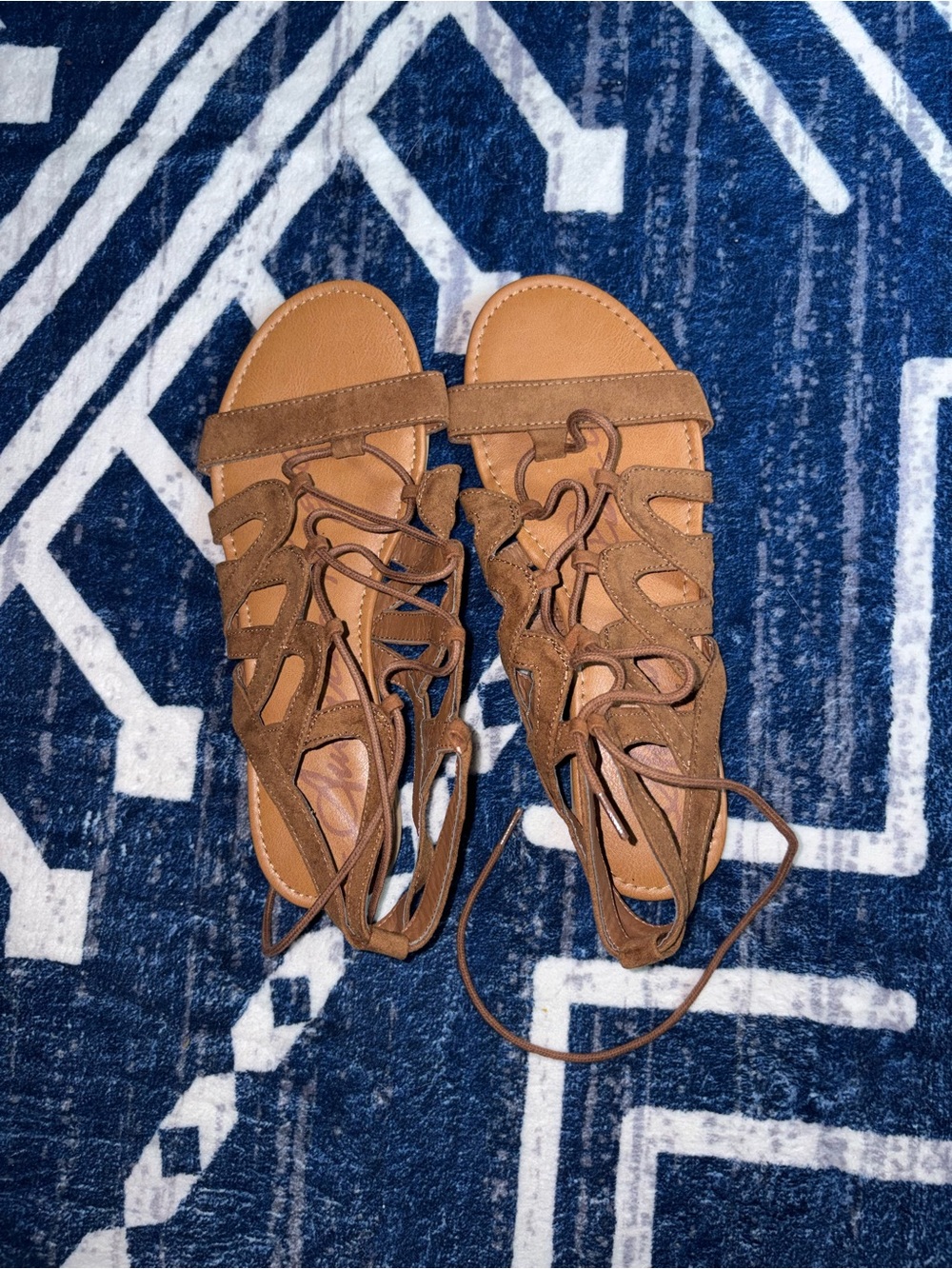 American Rag Brown Lace-Up Gladiator Sandals
